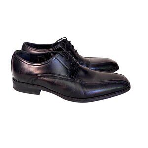 Robert Wayne Men's Black Leather Oxford Lace Up Dress Shoes Size 9.5D Classic